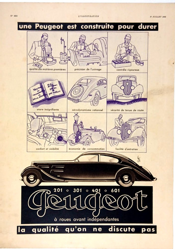 Publicité papier peugeot - publicité,